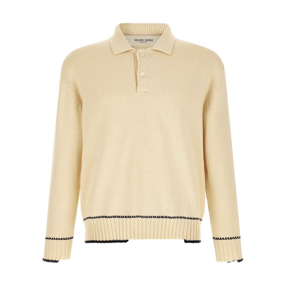 Golden Goose White Cotton Polo Men's Shirt